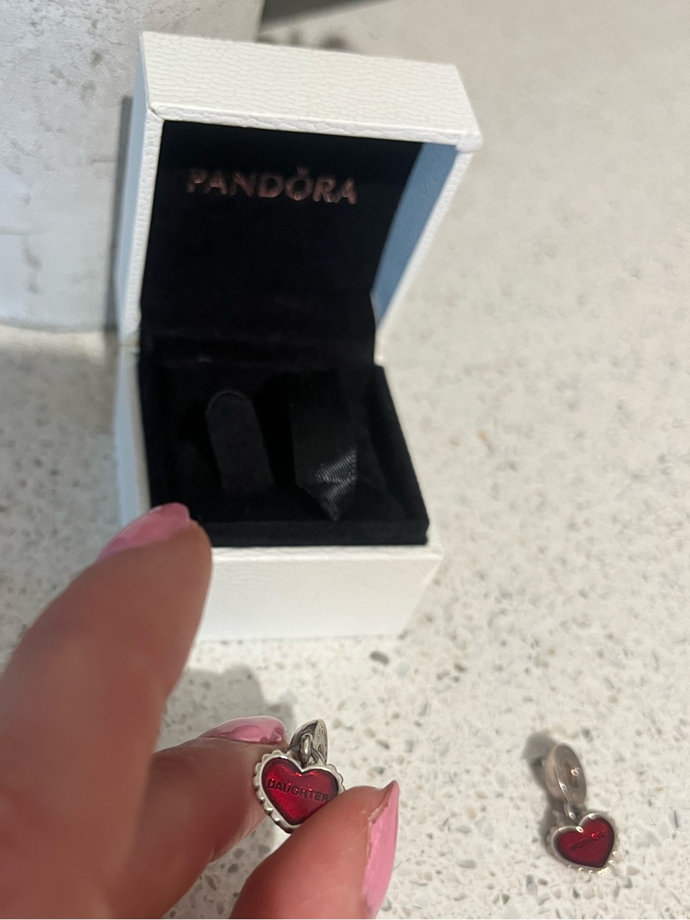 Authentic Pandora Piece of My Heart Mother / Daughter Charm - Picture 7 of 9